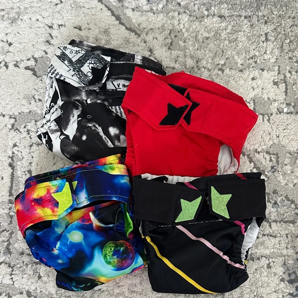 Ragababe Size small Velcro all-in-one reusable cloth diapers (4 pieces)